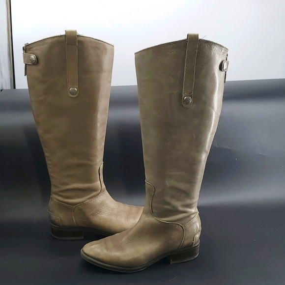 Sam Edelman Penny Riding Tall Boots Taupe Size 5.5M - Picture 1 of 16